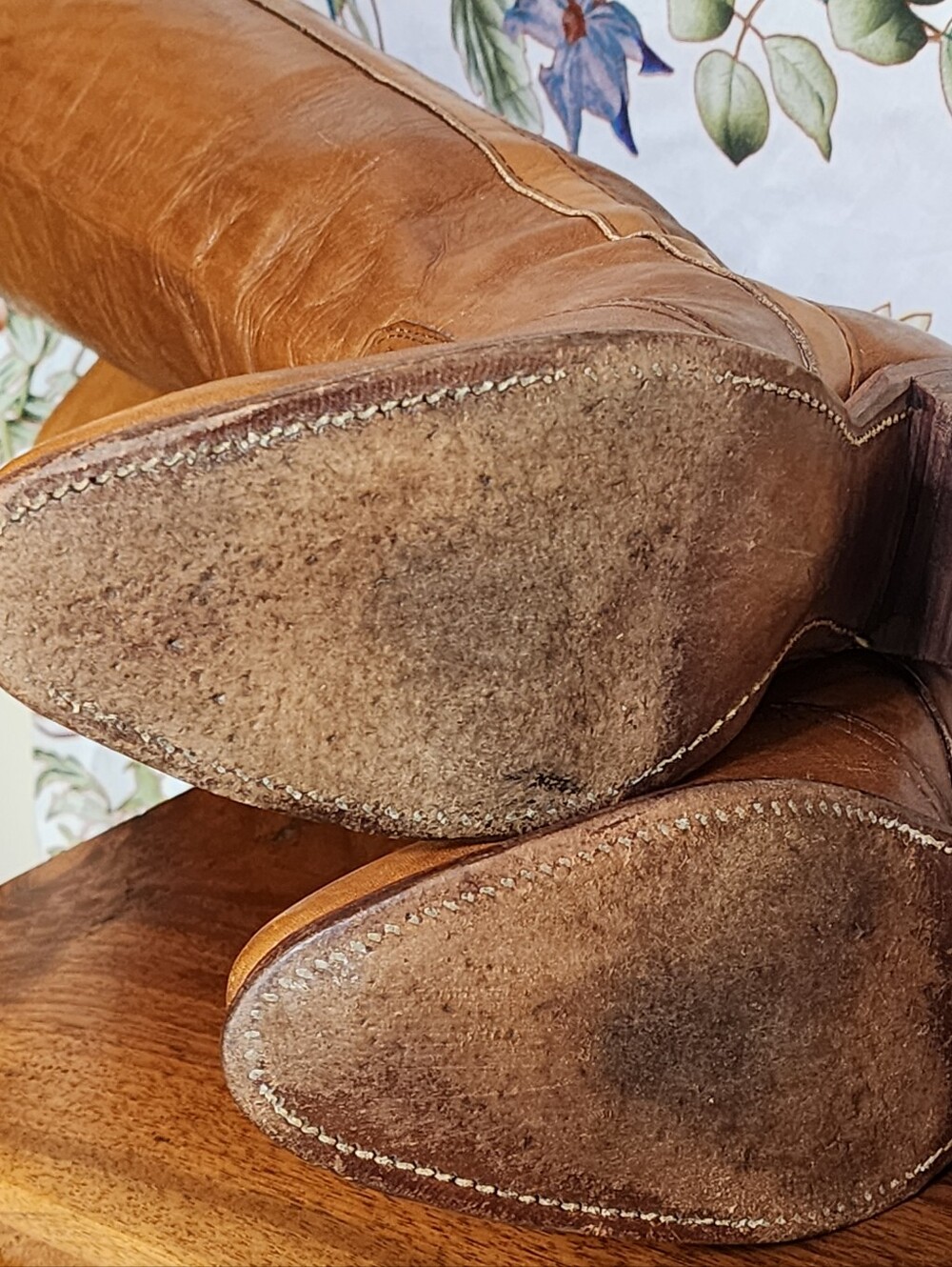 Frye Black Label Campus Boots – Vtg 70's – Women’s 9 B – Cognac Tan Leather – - Picture 12 of 16